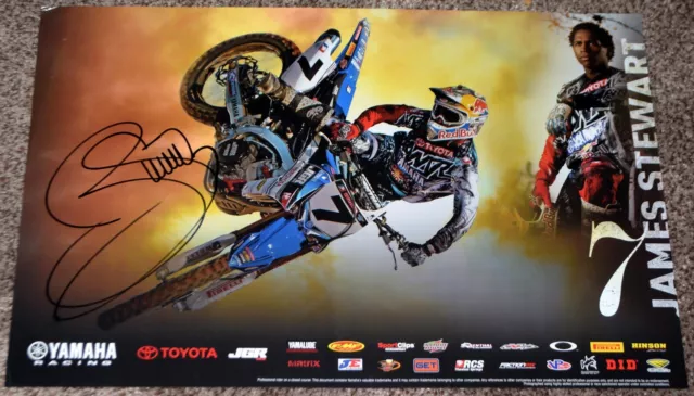 James Bubba Stewart #7 Signed JGR Yamaha Racing Poster SX MX