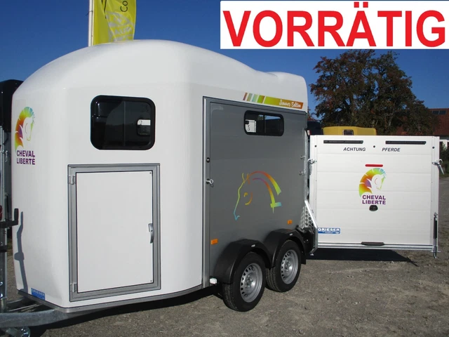 NEU 2600KG Cheval Liberte Gold 3 SATTELKAMMER 100KMH PferdeAnhänger VORRÄTIG