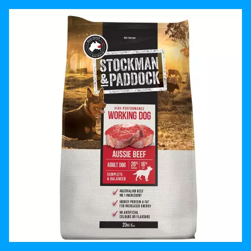 STOCKMAN PADDOCK Working Dog Food Aussie Beef 20kg 64.97 PicClick AU