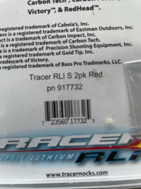 Easton Tracer 2 Pack - Replaceable Lithium RLi - Lighted S Nocks 3