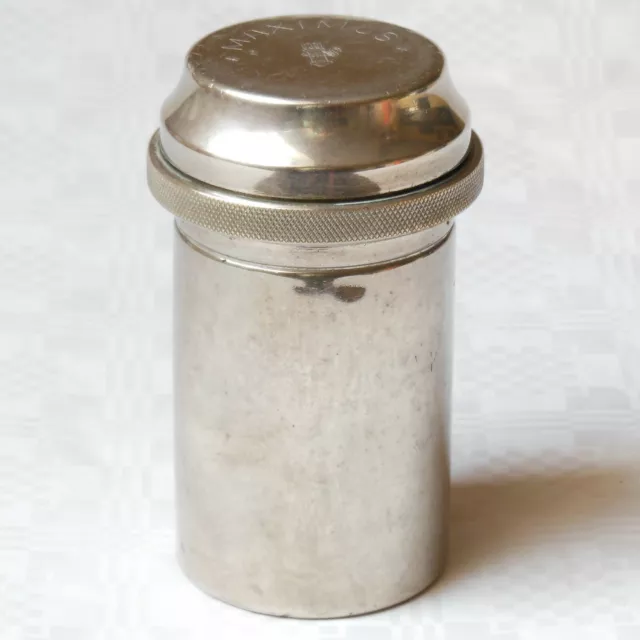 DREI-PFEIL MARKE - MAXIMUS antike Box für Spritzen und Nadeln Sterilisator WW2