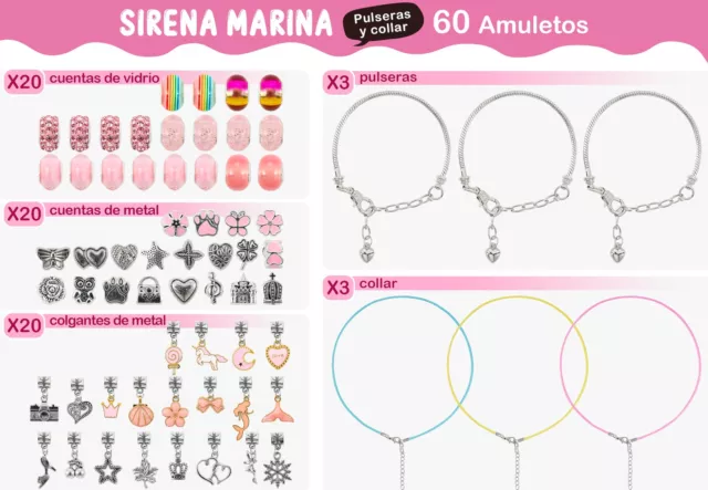 Kit para Hacer Pulseras Niñas Regalo Niña 5-13Años, Kit Pulseras para Hacer Ni 3