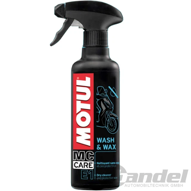 MOTUL E1 WASH & WAX 400ml PUMPSPRAY MOTO DETERGENTE A SECCO CURA E PROTEZIONE