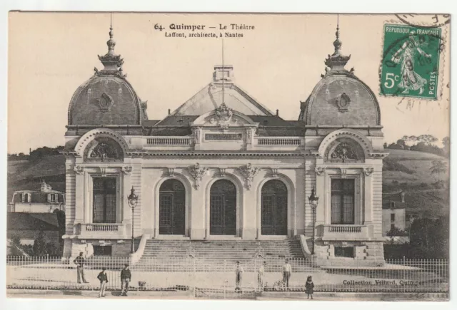 QUIMPER - Finistere - CPA 29 - le Theatre - Laffont Architecte