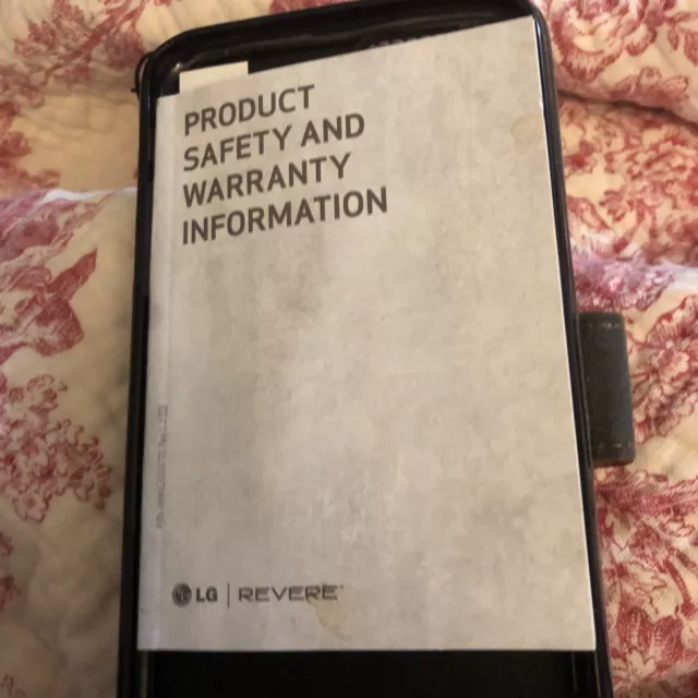 LG Revere Product Safety & Warranty Informstion
