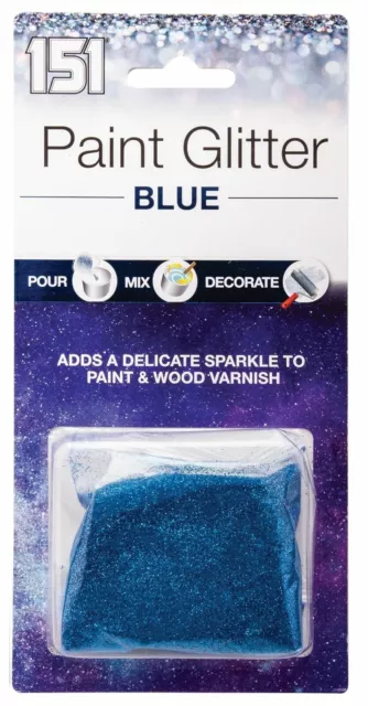 Blue Paint Glitter Adds Sparkle Wall Emulsion Wood Varnish Pour Mix Decorate 28g