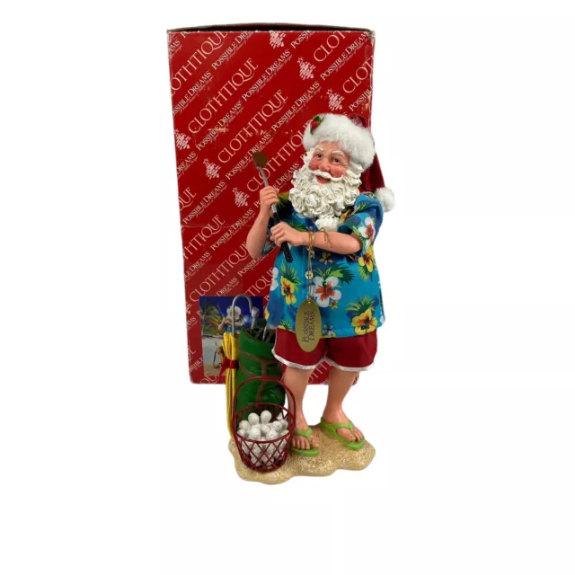 2005 CLOTHTIQUE POSSIBLE DREAMS SANTA SAND SWINGER #71143 Christmas Decoration