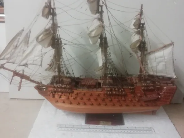 Vintage Wooden model ship - H.M.S. Victory