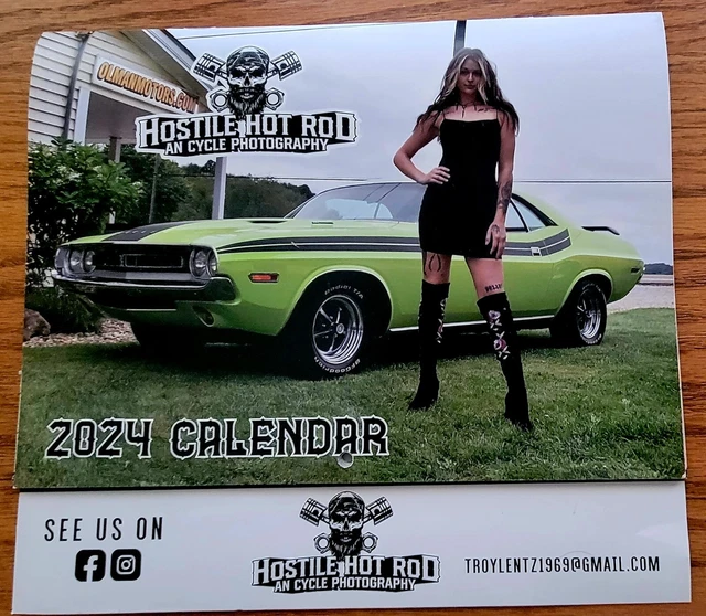 2024 HOT ROD & Street Rod PinUp Calendar 20.00 PicClick