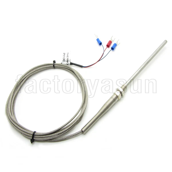 RTD PT100 TEMPERATURE Sensor 1M Cable Stainless Probe 3 Wires 0°C150°C