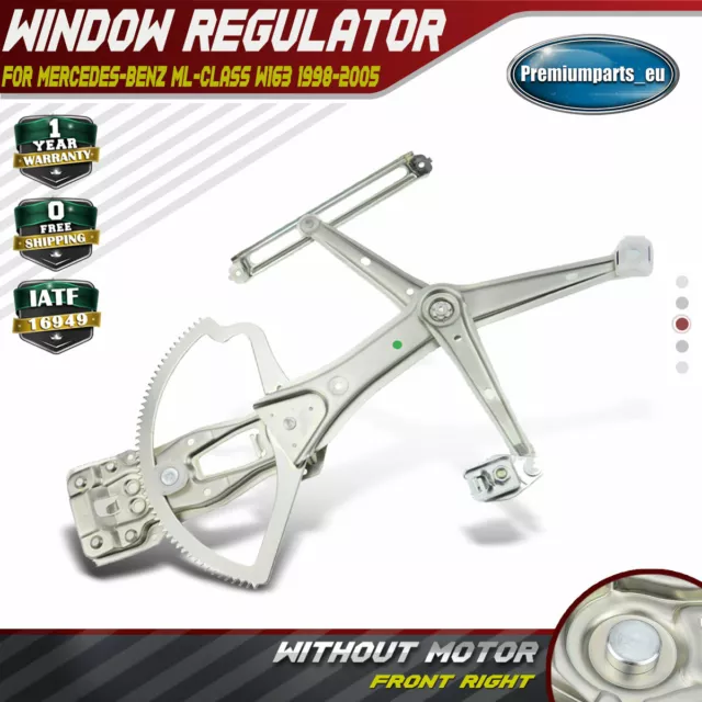 Power Window Regulator Without Motor for Mercedes Benz W163 M-Class Front Right