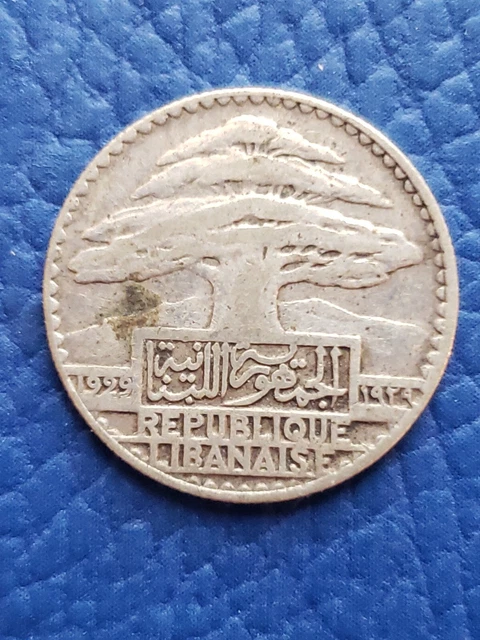 Lebanon Liban 10 Piastres 1929 Silver Coin Km# 6 Authentic We Combine Shipping