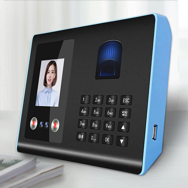 ﹣EMPLOYEE ATTENDANCE MACHINE Fingerprint Face Recognition Password Time ...