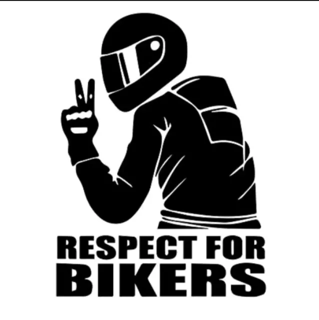 Motorrad Auto Aufkleber Respect for Bikers Solitaritäts-Sticker