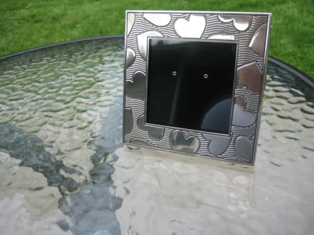 Tiffany & Co. 925 Sterling Hearts 4"x4" Photo Picture Frame