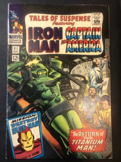 Tales of Suspense IRON MAN CAPTAIN AMERICA #81 Marvel Comic 1966 NICE CONDITION!