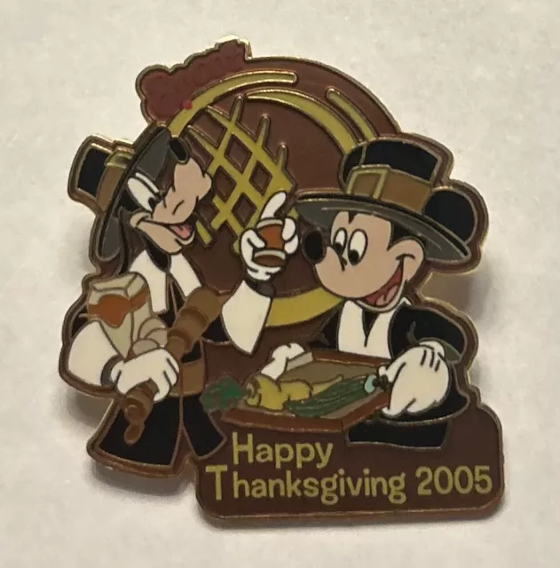 Disney World - Happy Thanksgiving 2005 - Mickey Mouse & Goofy - LE1000 Pin