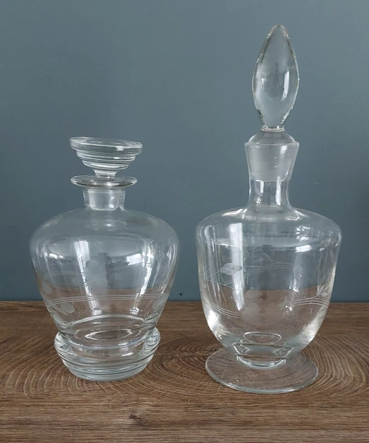 Lot De 4 Carafes En Verre 250 Ml Avec Bouchon Liège + Anse + Entonnoir – Style Amphore Élégant