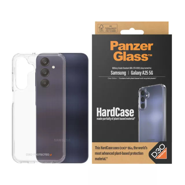 PanzerGlass HardCase with D3O Samsung A25 5G Backcover Hülle Transparent NEU 3