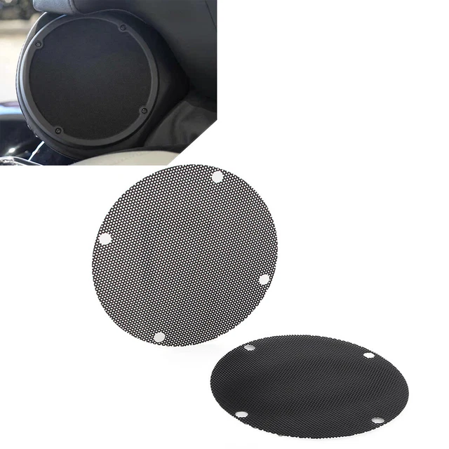Three T Griglia di copertura interna in rete per altoparlante da 5,25 pollici, compatibile con Harley Electra Glide FLHT 1996-2013, Street Glide FLHX 2006-2013, Trike FLHXXX 2010-2011, cromata