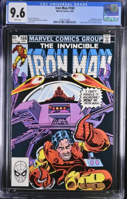 The Invincible Iron Man #169 (1983) CGC 9.6 - Jim Rhodes replaces Tony