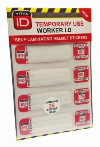 Vital ID Rigide Chapeau Identité Température Stickers PK25