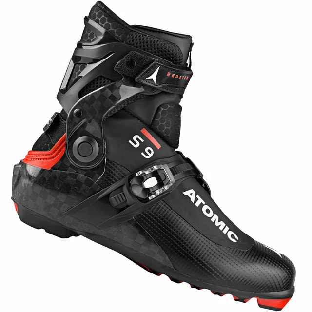 Atomic Redster S9 Langlaufschuhe Unisex Langlauf-Schuhe Skate Carbon Rot/Schwarz