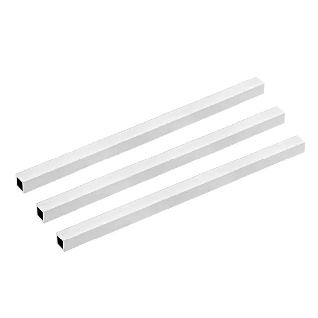 6063 Aluminium Tube Carré Tube 15mmx15mmx1.5mm Mur 300mm Sans Soudure Tuyau 3Pcs