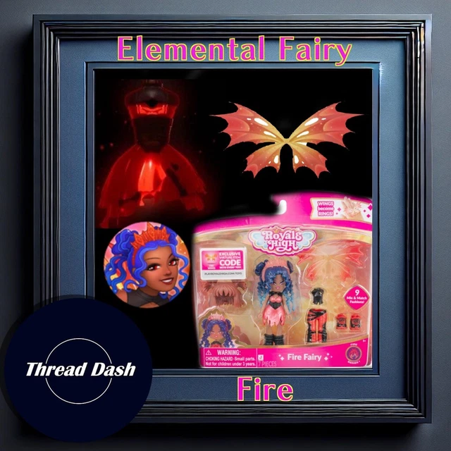 ROYALE HIGH FIRE Fairy Series 1: Fire Wings & Blazing Beauty Dress*CODE  ONLY* $29.99 - PicClick