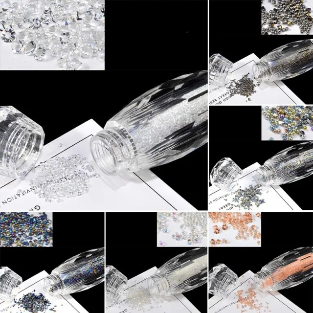 Pegatinas de rebanadas de cuentas de resina de estrás 3D brillantes para decoración de arte en uñas