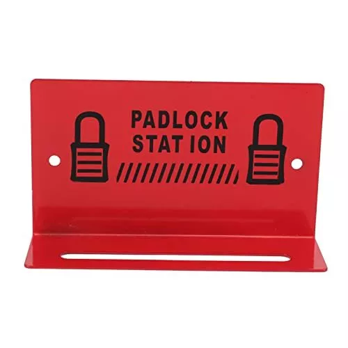Padlock Station, stazione di blocco in acciaio legato a parete rossa per (H8M)