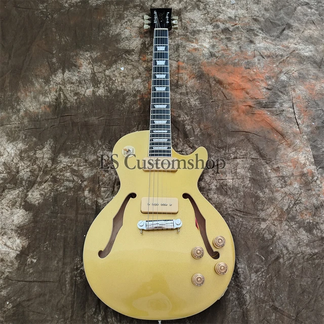 CUSTOM SHOP LP Goldtop P90 Pickup Electric Guitar SemiHollow FHole