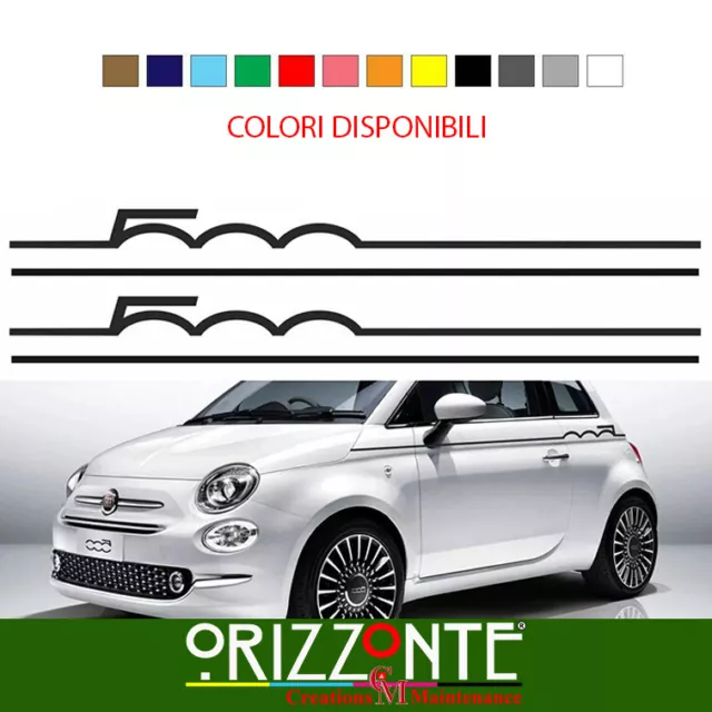 Fasce laterali Fiat 500 e 500 Abarth Adesivi per auto stickers decalcomanie A13