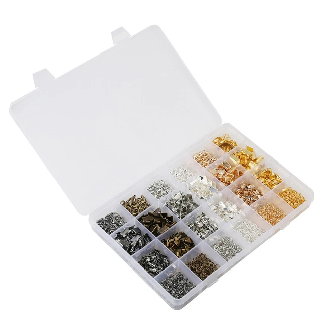 Kit de fabrication de bijoux à bricoler soi-même anneaux de saut fermoirs à