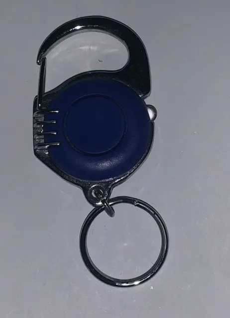 Vintage Circular Blue Silver Keychain