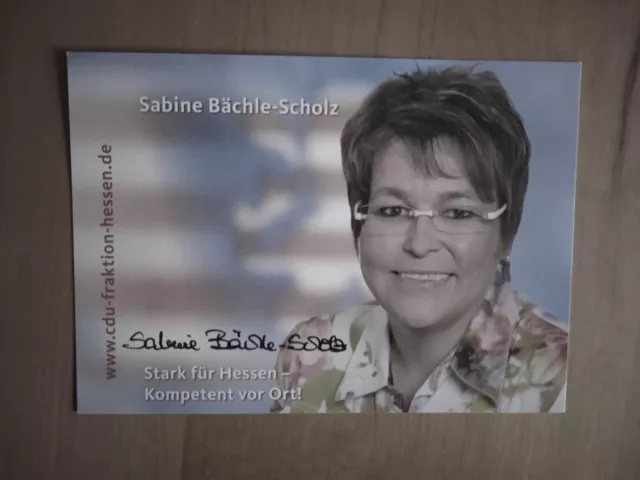 Autogrammkarte # Politik # CDU/CSU # Sabine Bächle Scholz