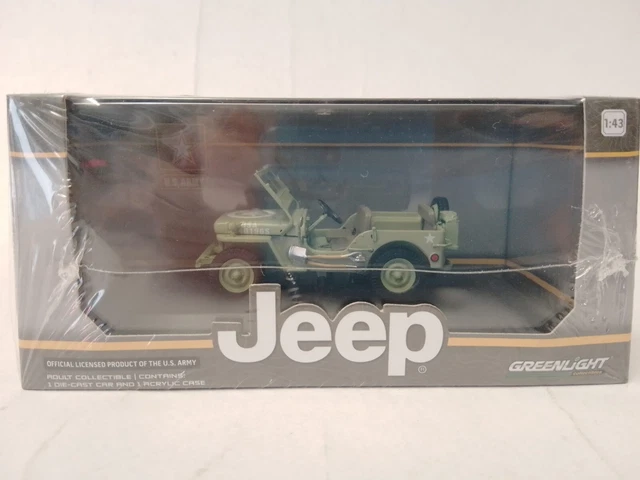 Jeep Willys MB US Army 1944 - Norev 1/43 - Miniature Rare Vert Kaki