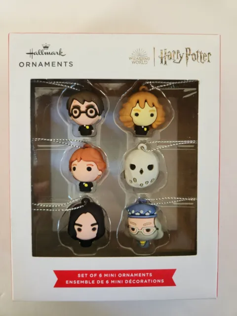 Hallmark 2022 Harry Potter Wizarding World Set Of 6 Mini Ornaments New