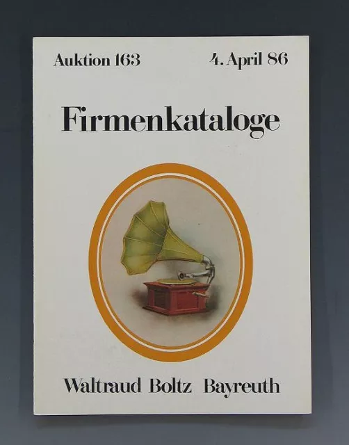 Auktionskatalog Boltz FIRMENKATALOGE April 1986