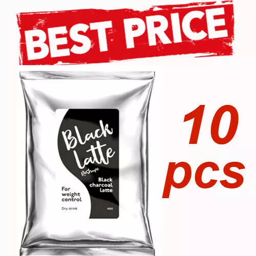 10 paquets Original Black Latte Dry Drink Perte de contrôle du poids...