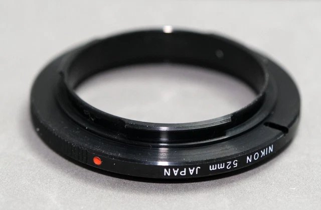Anillo invertido original Nikon - macrofotos en retroposición - para objetivos con E52