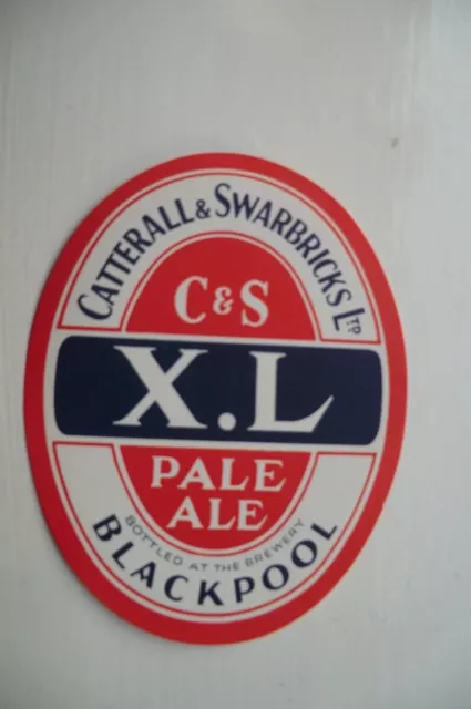 Mint Catterall & Swarbricks Blackpool Xl Pale Ale  Brewery Beer Bottle Label