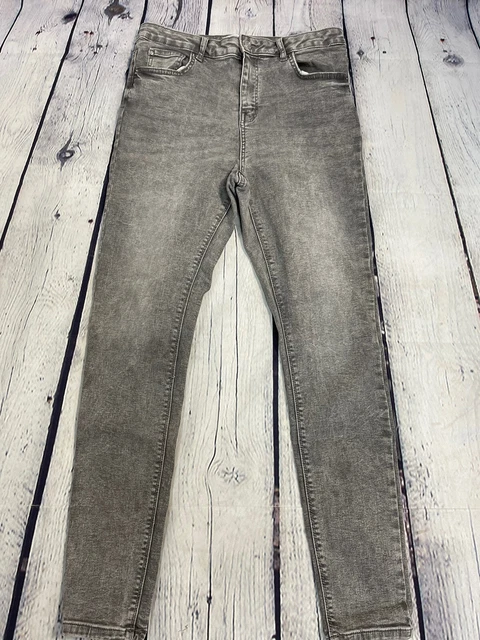 Jeans da donna denim co grigi slim leg taglia 14 (CL14)