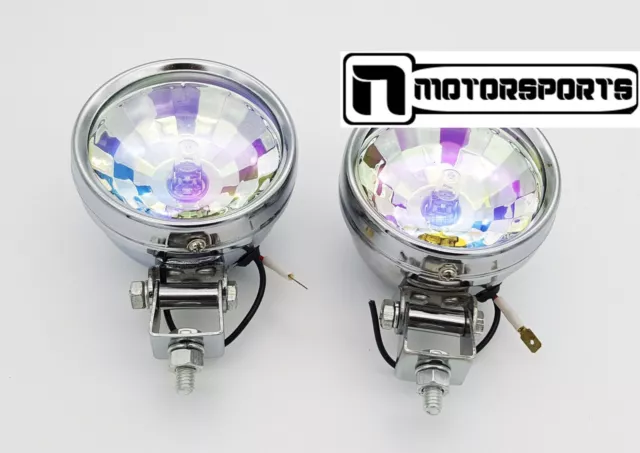 Motorcycle Motorbike ATV Bike Halogen Rainbow Spot Fog Light Driving Headlight