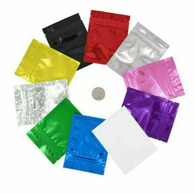 20 Pack Smell Proof Mylar Bags Candy Tea Food Container Resealable Zip Lock Bag 3