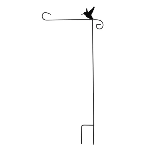 Wrought Iron Hummingbird Garden Flag Stand 40"H Briarwood Lane