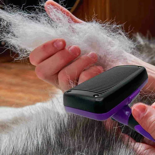 Self Cleaning Dog Cat Slicker Brush Grooming Brush Comb Shedding Tool Hair Fur 5