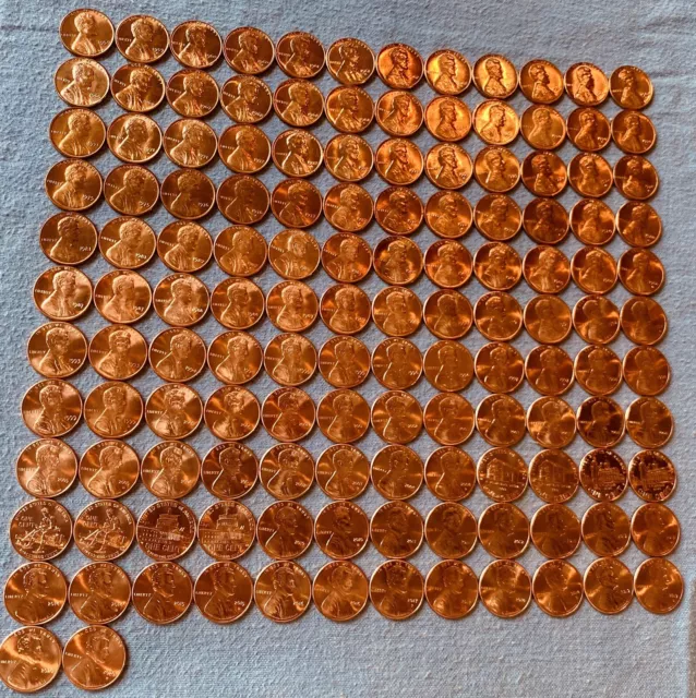 Lincoln Memorial & Shield Cents BU - Complete Set Of 142 Coins-1959 - 2024 P/D/S