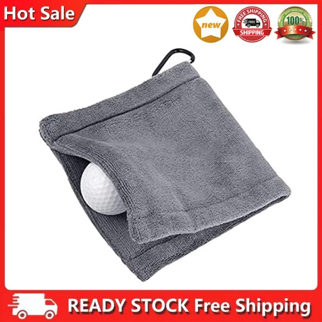 Microfiber Golf Ball Cleaning Towel Golf Club Wiping Cloth Cleaner (Grey)