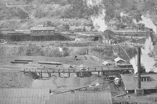 Aerial View Coal Mine Lykens Pennsylvania PA Reprint Postcard